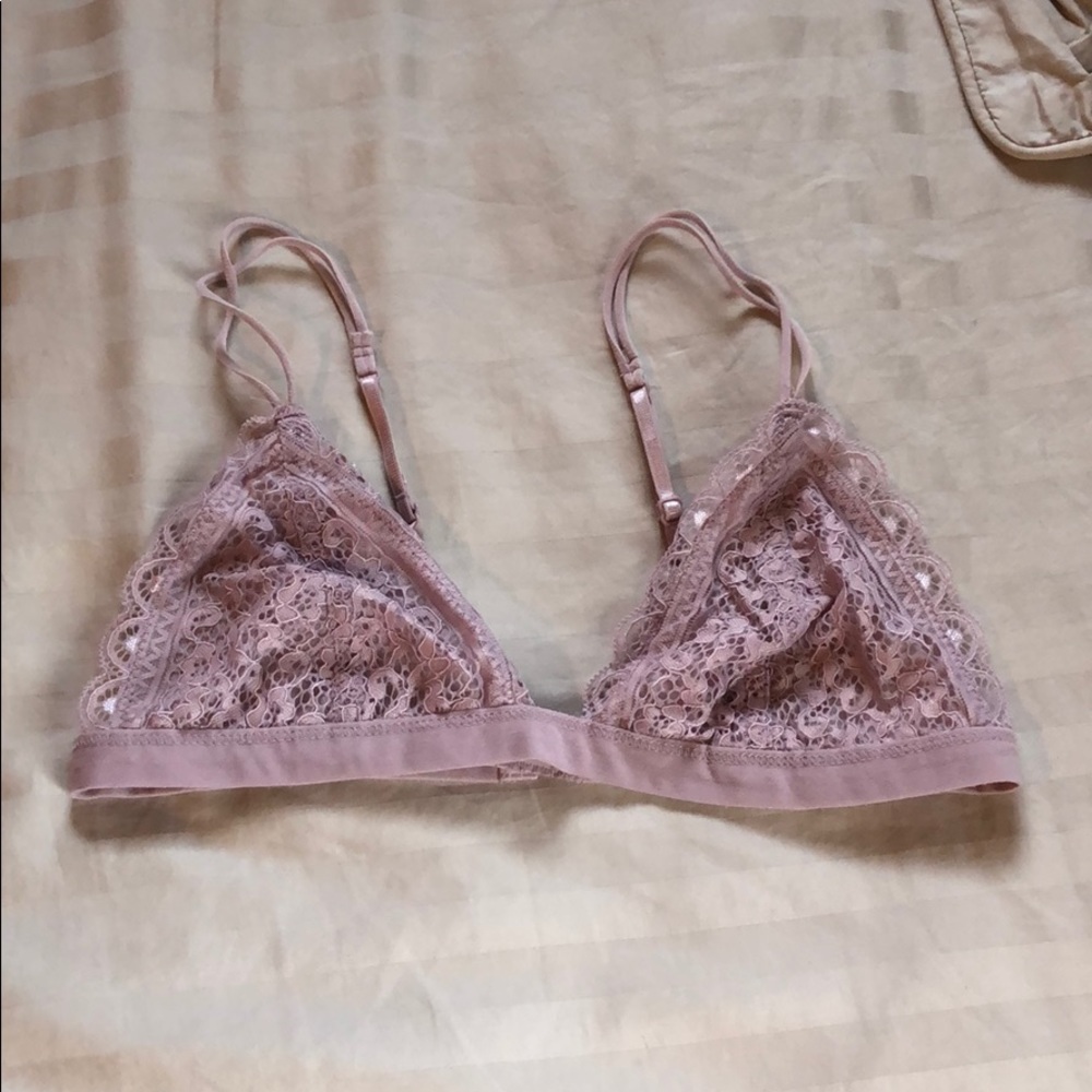 Out From Under Trimmed Lace Triangle Bralette